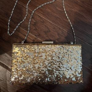Gold sequin purse